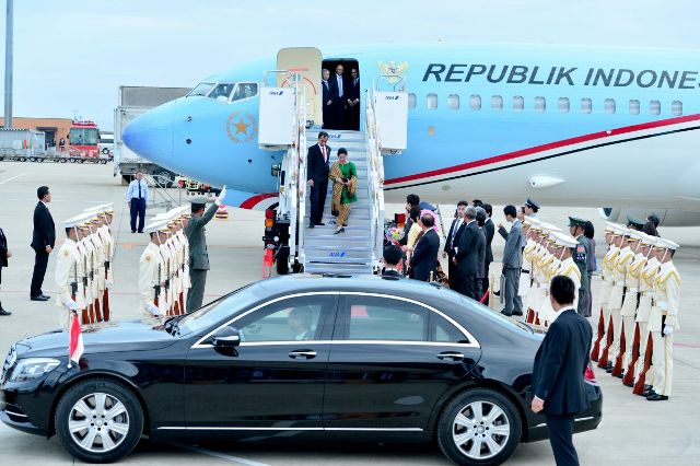 20160526 Jokowi tiba di Jepang