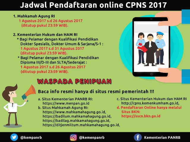 20170727 Jadwal Pendaftaran CPNS
