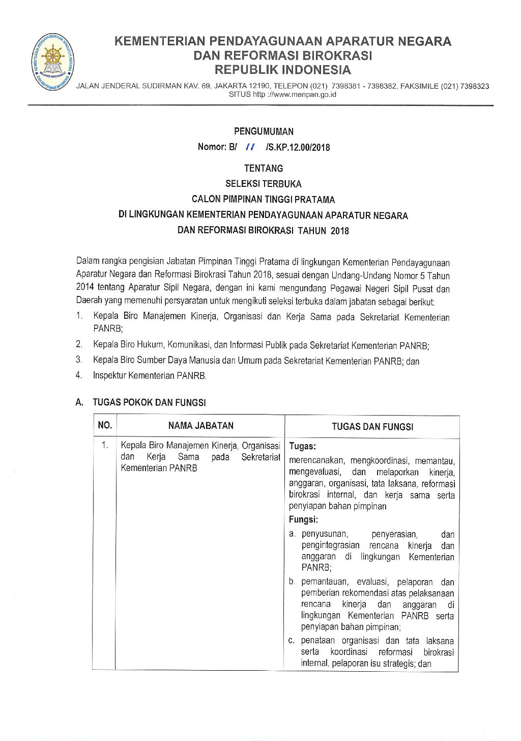 20180301 Pengumuman JPT2018 Page 1