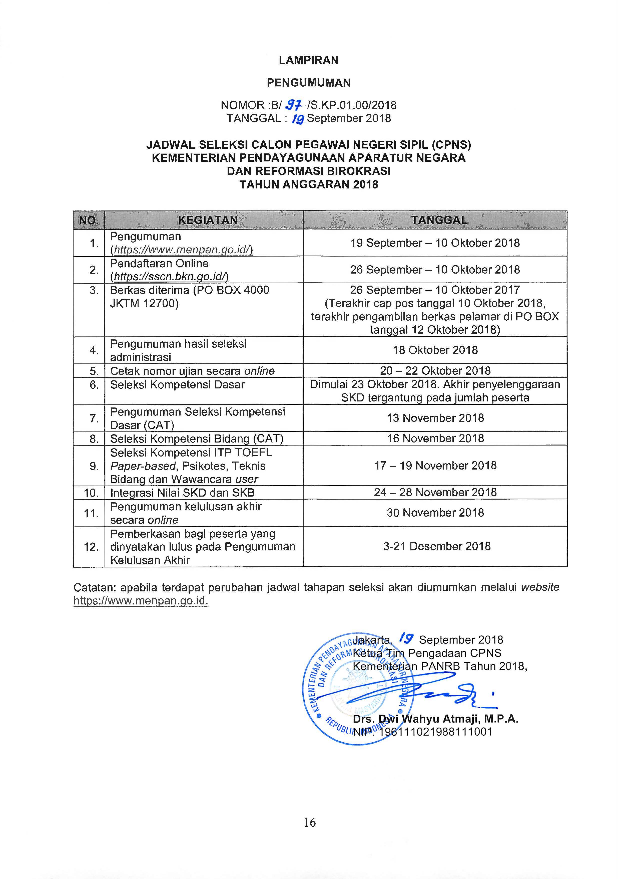 20180919 PENGUMUMAN CPNS KEMENPANRB TA 2018 E Page 16