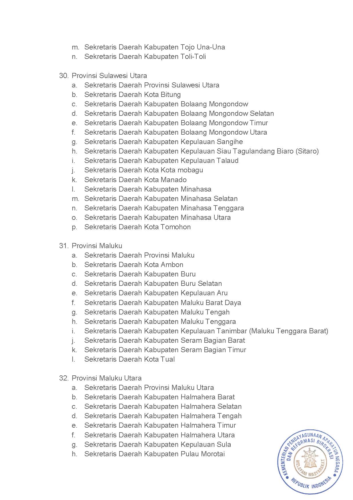 20190617 Surat Deputi Bidang SDM Aparatur Pemantauan dan Evaluasi Penerapan Manajemen Karier Pada Instansi Pemerintah Page 16