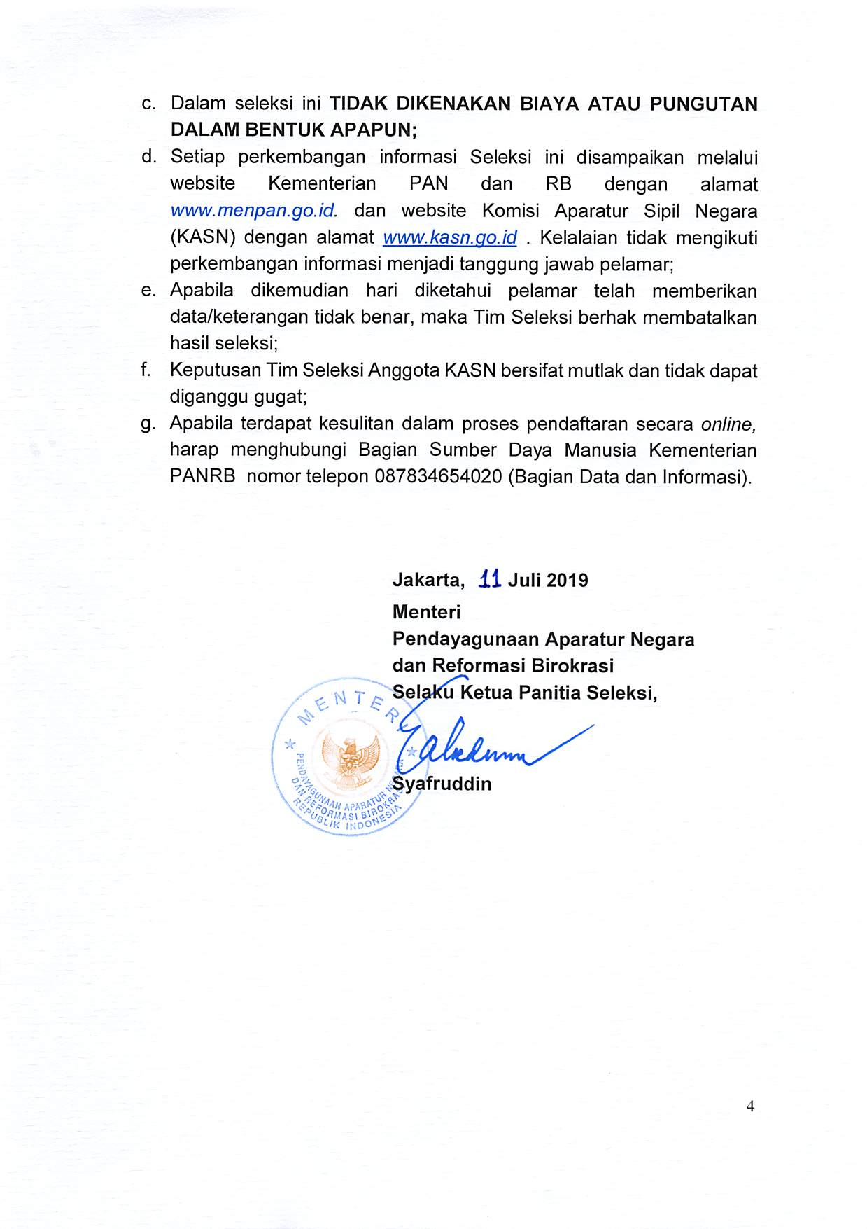 20190711 Pengumuman Seleksi Terbuka CAKASN 2019 2024 Page 4