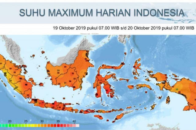20191023 Hingga Minggu Depan Suhu Panas Masih Melanda Sebagian Besar Wilayah Indonesia