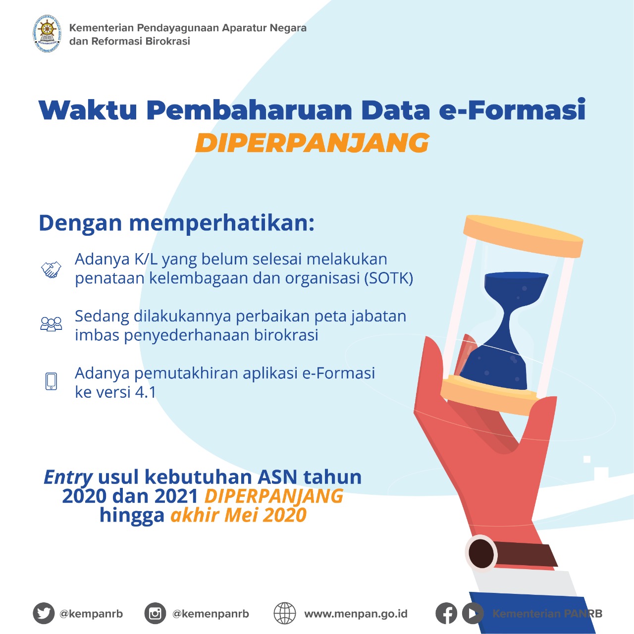 20200319 Infografis Perpanjangan Waktu Pembaharuan Data e Formasi