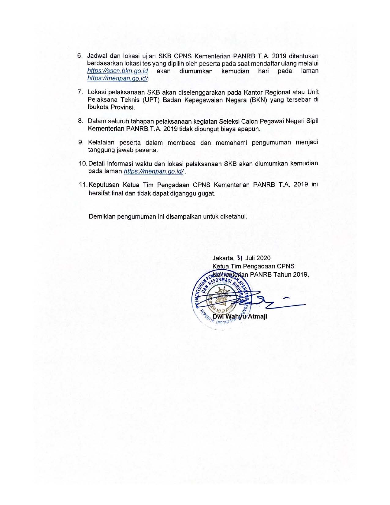 20200803 Pengumuman Pendaftaran Ulang SKB Page 2