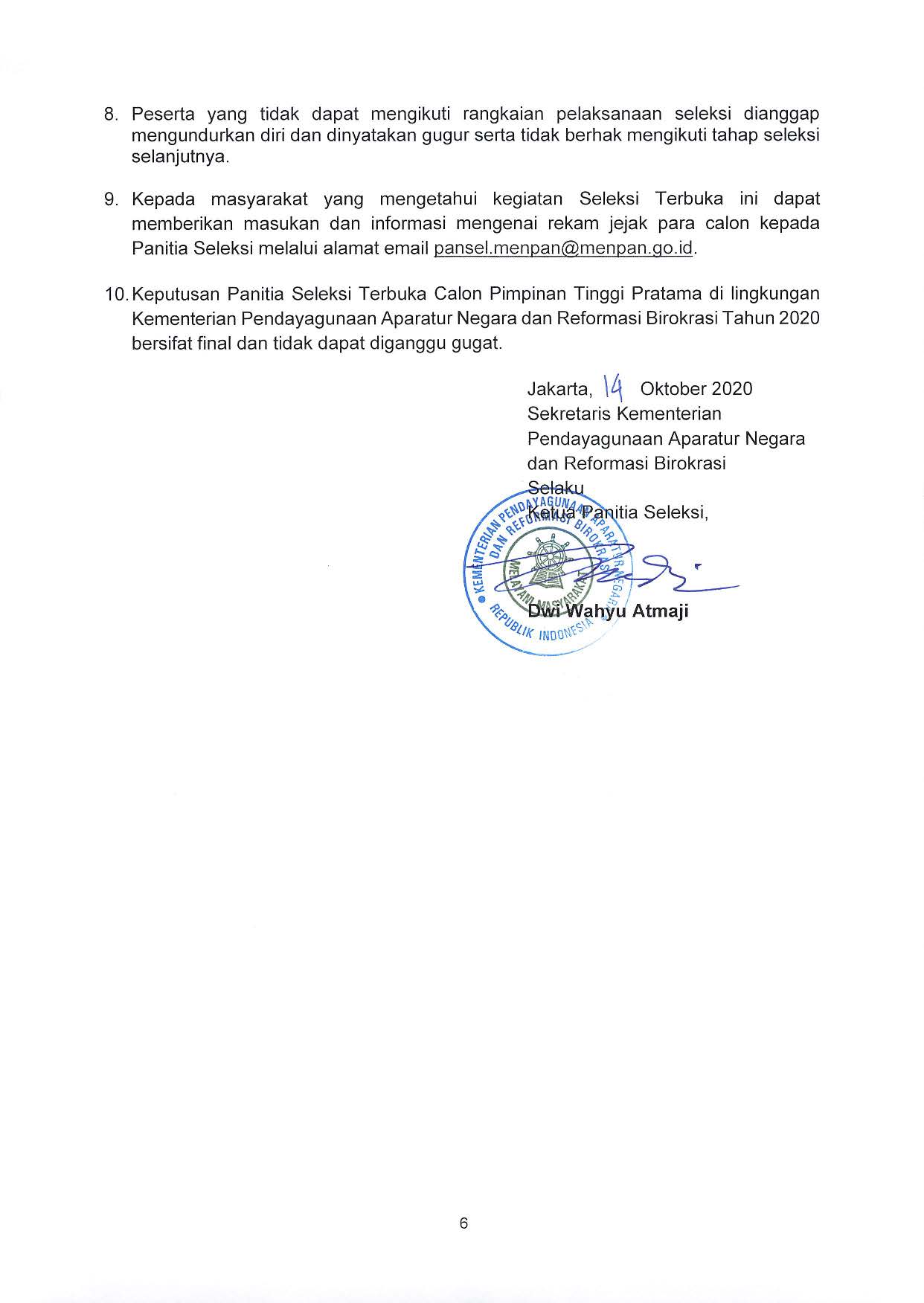 20201015 Hasil Seleksi Administrasi JPT Page 6