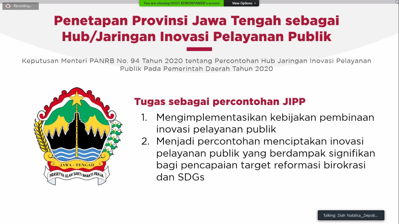 20201104 Forum Replikasi Inovasi Pelayanan Publik Provinsi Jawa Tengah 2