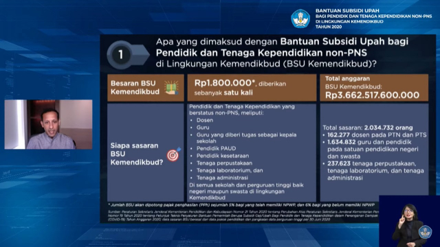 20201118 Kemdikbud Luncurkan Bantuan bagi Pendidik Tenaga Pendidikan Non PNS