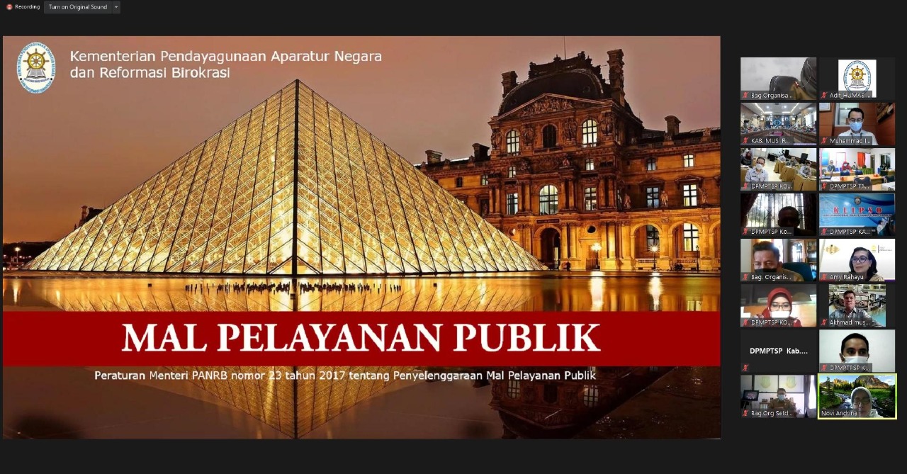 20210323 Rapat Koordinasi Pendampingan Penyelenggaraan Mal Pelayanan Publik di Lingkup Wilayah I 2