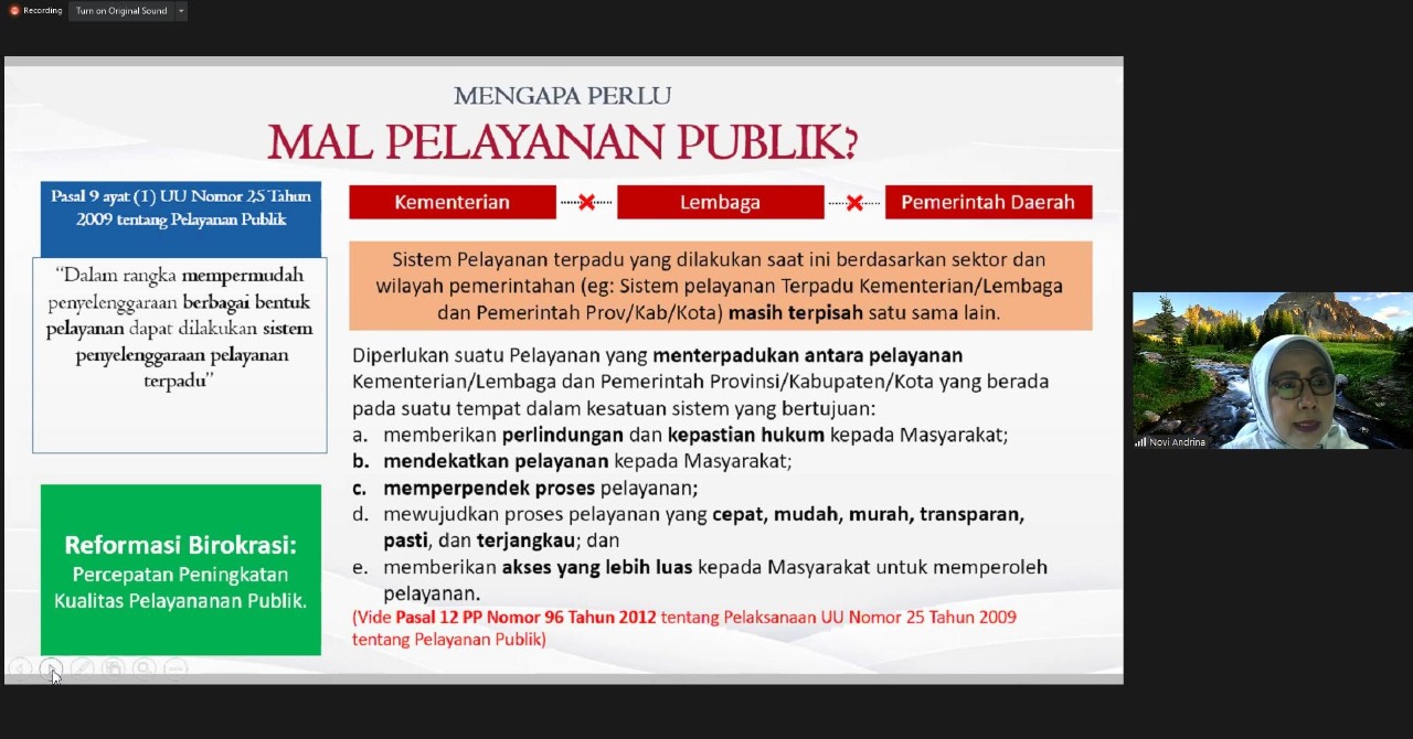 20210323 Rapat Koordinasi Pendampingan Penyelenggaraan Mal Pelayanan Publik di Lingkup Wilayah I 3