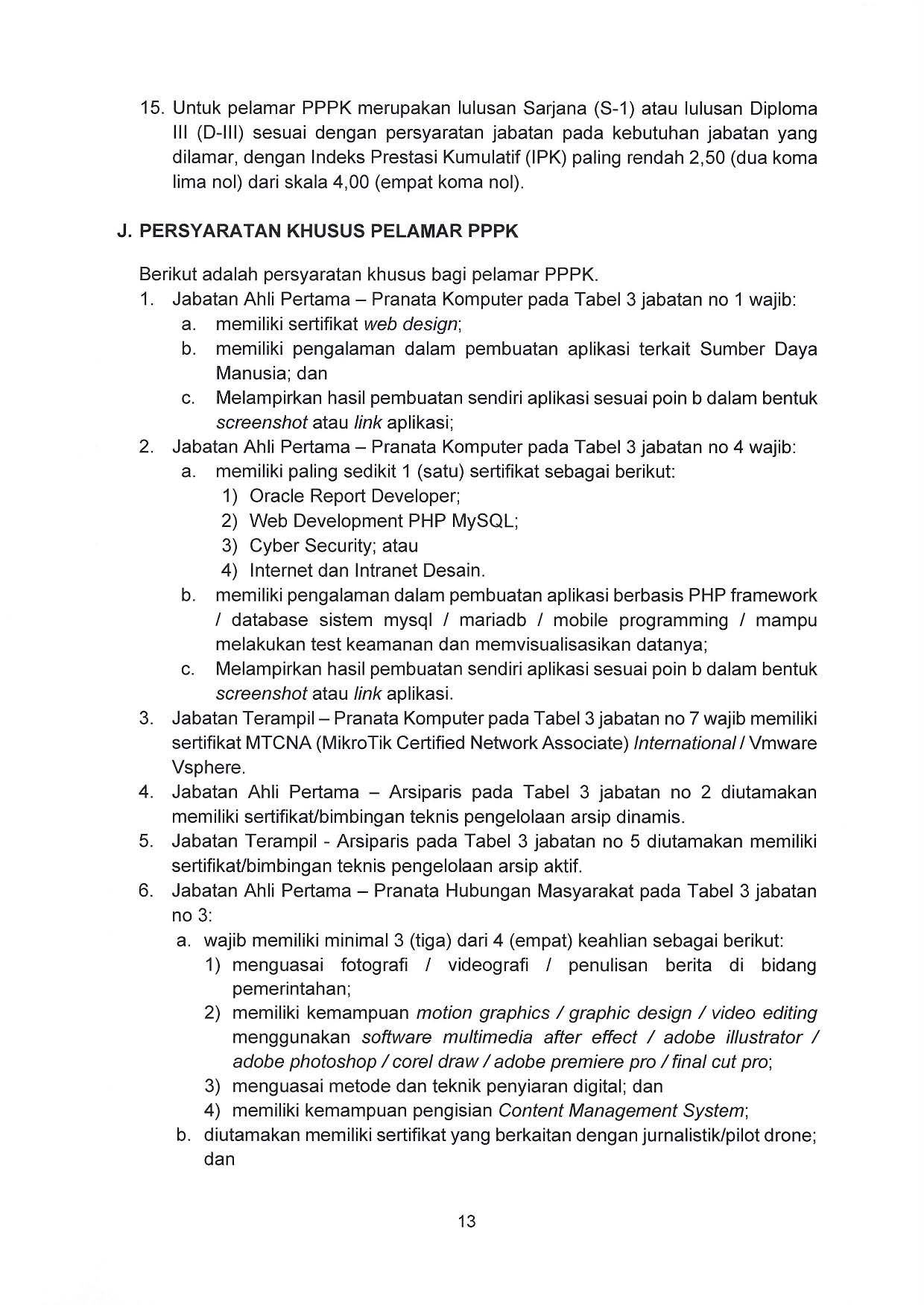 20210630 Pengumuman Pengadaan ASN Kementerian PANRB 2021 Page 13