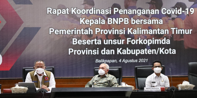 20210805 Koordinasi Pusat Daerah Penanganan Covid di Kalimantan Timur Upaya Antisipasi Peningkatan Kasus di Luar Jawa Bali