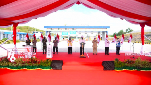 20210825 Presiden Jokowi Resmikan Seksi 1 dan Seksi 5 Jalan Tol Balikpapan Samarinda Siap Beroperasi Penuh