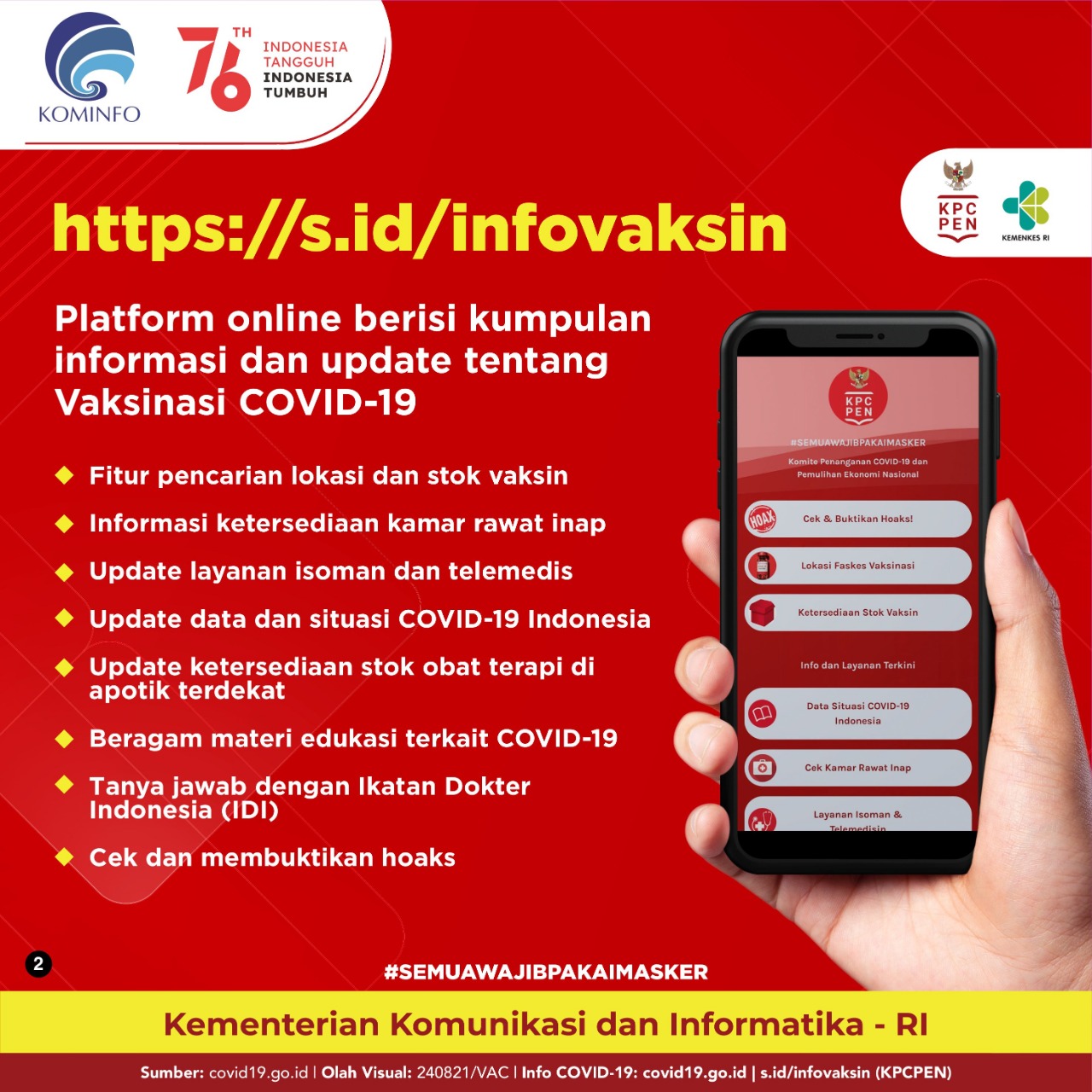 20210826 Dari Cek Lokasi Vaksinasi Hingga Periksa Hoaks Semua Ada di https s.idinfovaksin 2