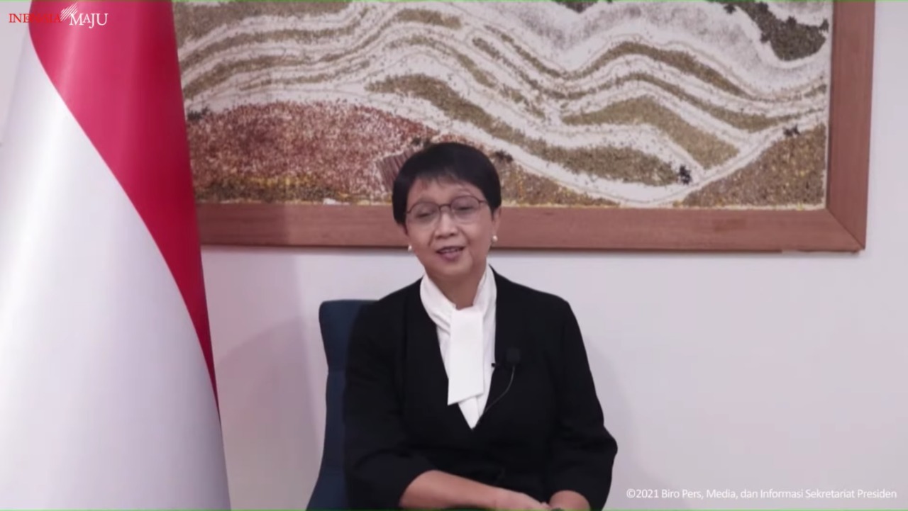 20210920 Menlu RI Tekankan Pentingnya Berbagi Dosis Vaksin untuk Penanganan Pandemi Global
