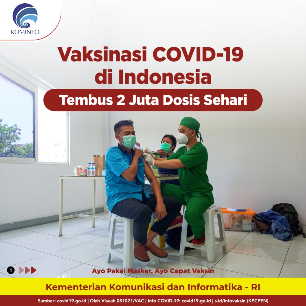 20211007 Vaksinasi COVID 19 di Indonesia Tembus 2 Juta Dosis Sehari 1