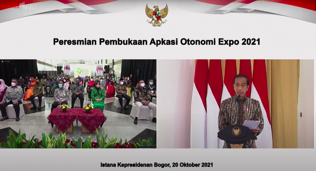 20211021 Buka Apkasi Otonomi Expo 2021 Presiden Ajak Daerah Manfaatkan Peluang Ekspor