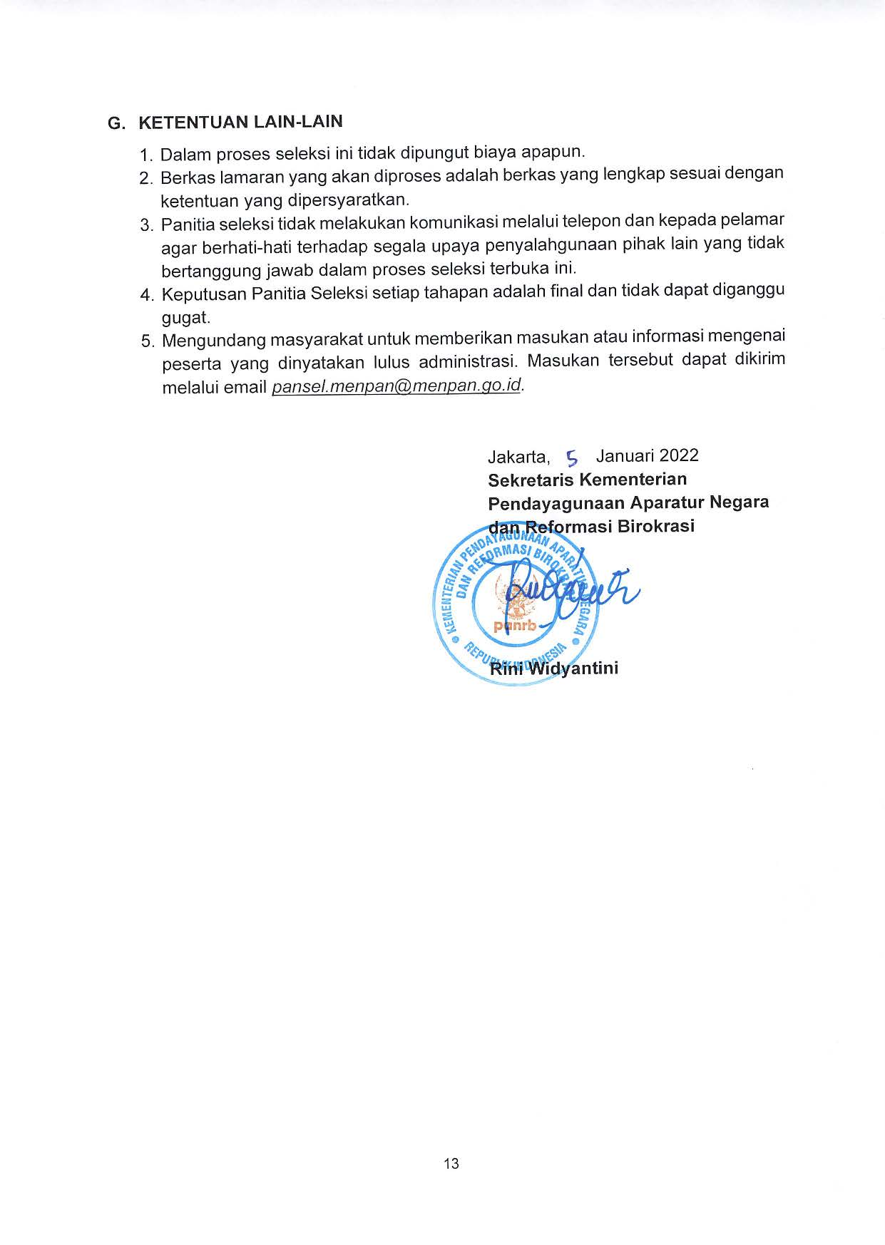20220105 Pengumuman Selter JPT Madya dan Pratama 5 Januari 2022 Page 13