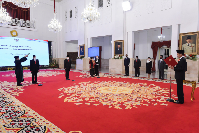 20220113 Presiden Lantik Tiga Duta Besar RI untuk Negara Sahabat