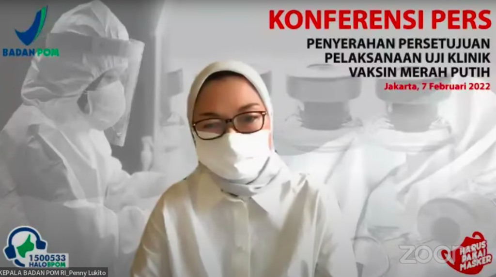 20220208 BPOM Terbitkan Persetujuan Pelaksanaan Uji Klinik Perdana Untuk Vaksin Merah Putih