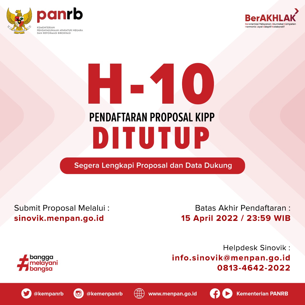 20220405 10 Hari Jelang Penutupan Inovator Pelayanan Publik Diharapkan Segera Kirimkan Proposal