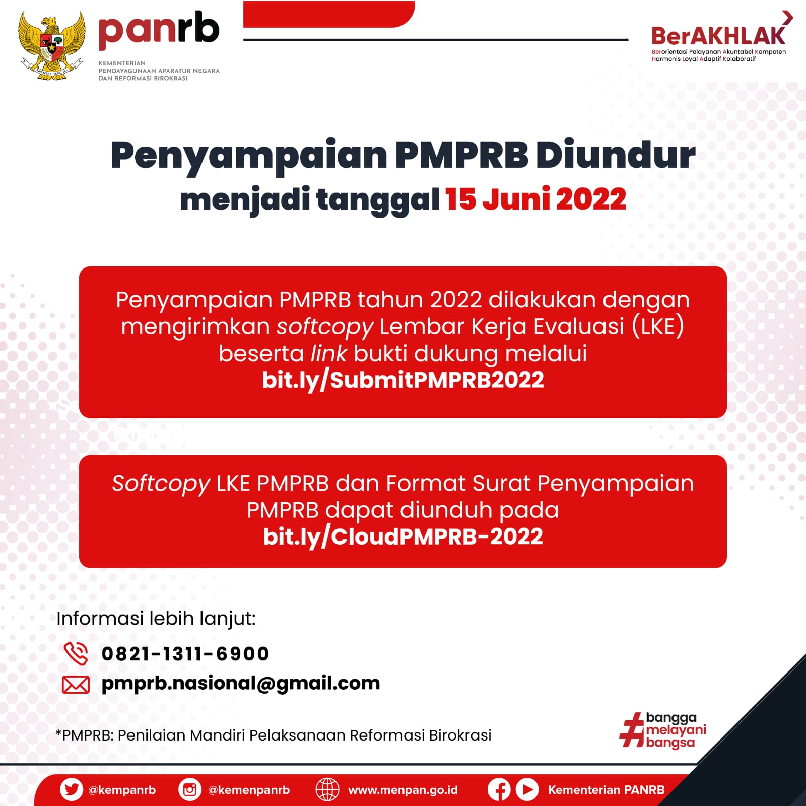 20220427 Penyampaian PMPRB bagi Instansi Pemerintah Diundur Hingga 15 Juni 2022 1