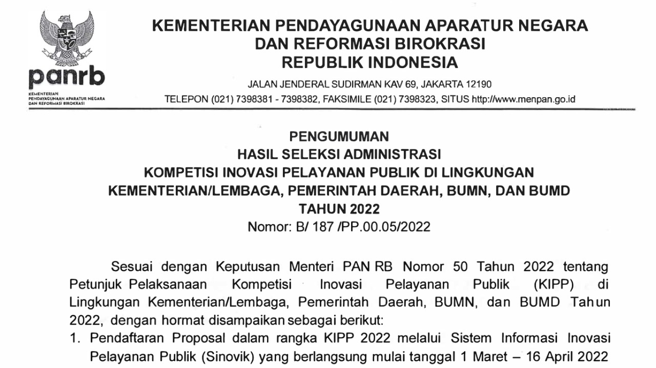 20220428 DEP YANLIK 1.917 Proposal KIPP 2022 Lolos Seleksi Administrasi 2