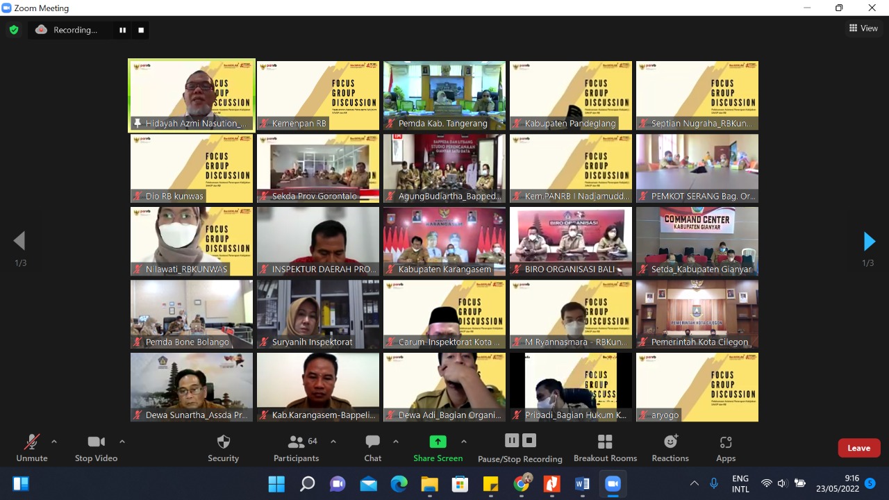 20220525 Kementerian PANRB Rancang Ulang Pola Asistensi Kebijakan SAKIP RB dan ZI 1