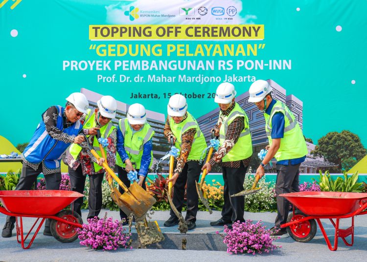 20241017 RS PON Topping Off Gedung Institut Neurosains Nasional Jadi Pusat Penelitian Kesehatan Otak