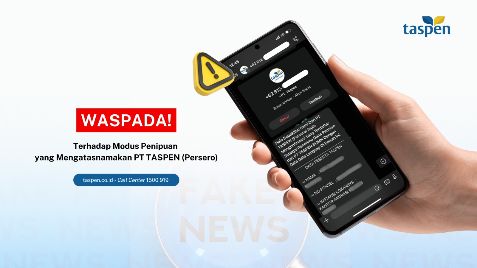 20250502 TASPEN Imbau Seluruh Peserta Tingkatkan Kewaspadaan Terhadap Modus Penipuan