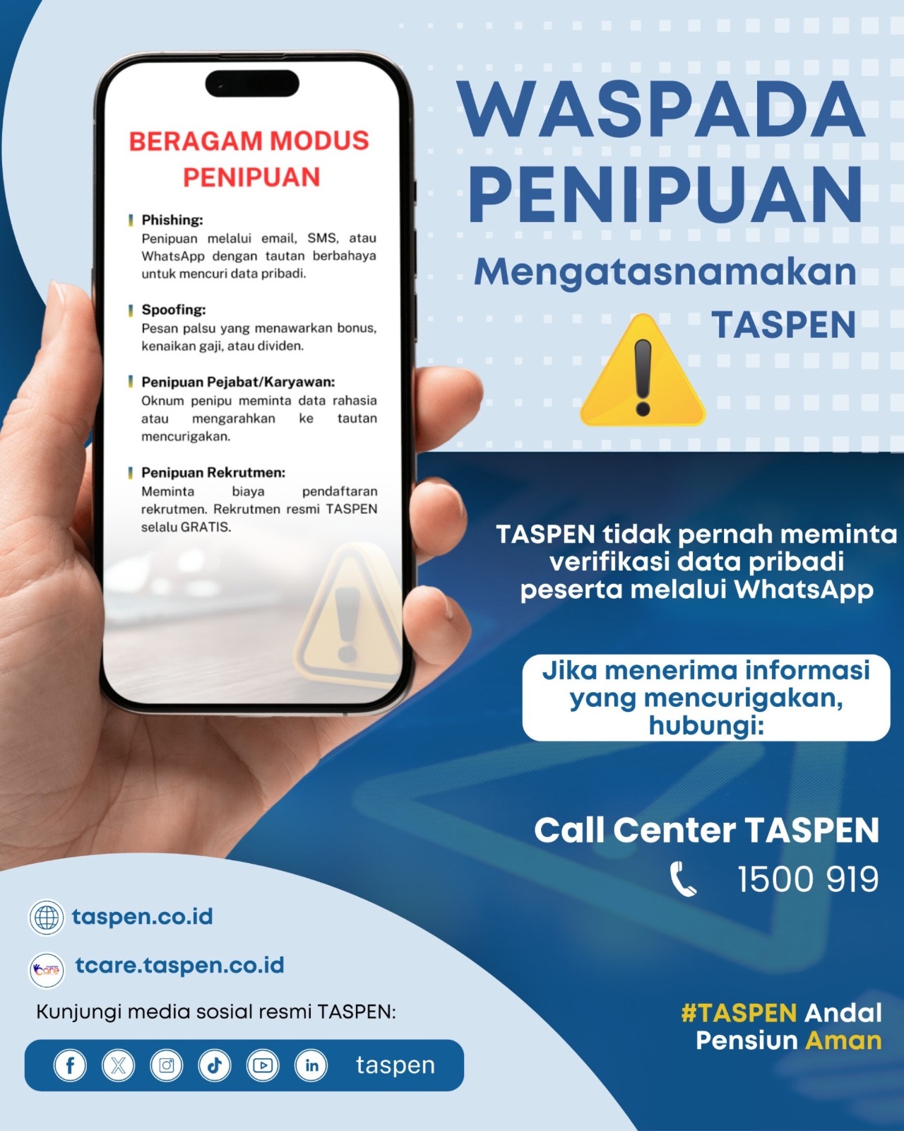 20250502 TASPEN Imbau Seluruh Peserta untuk Lindungi Data Pribadi