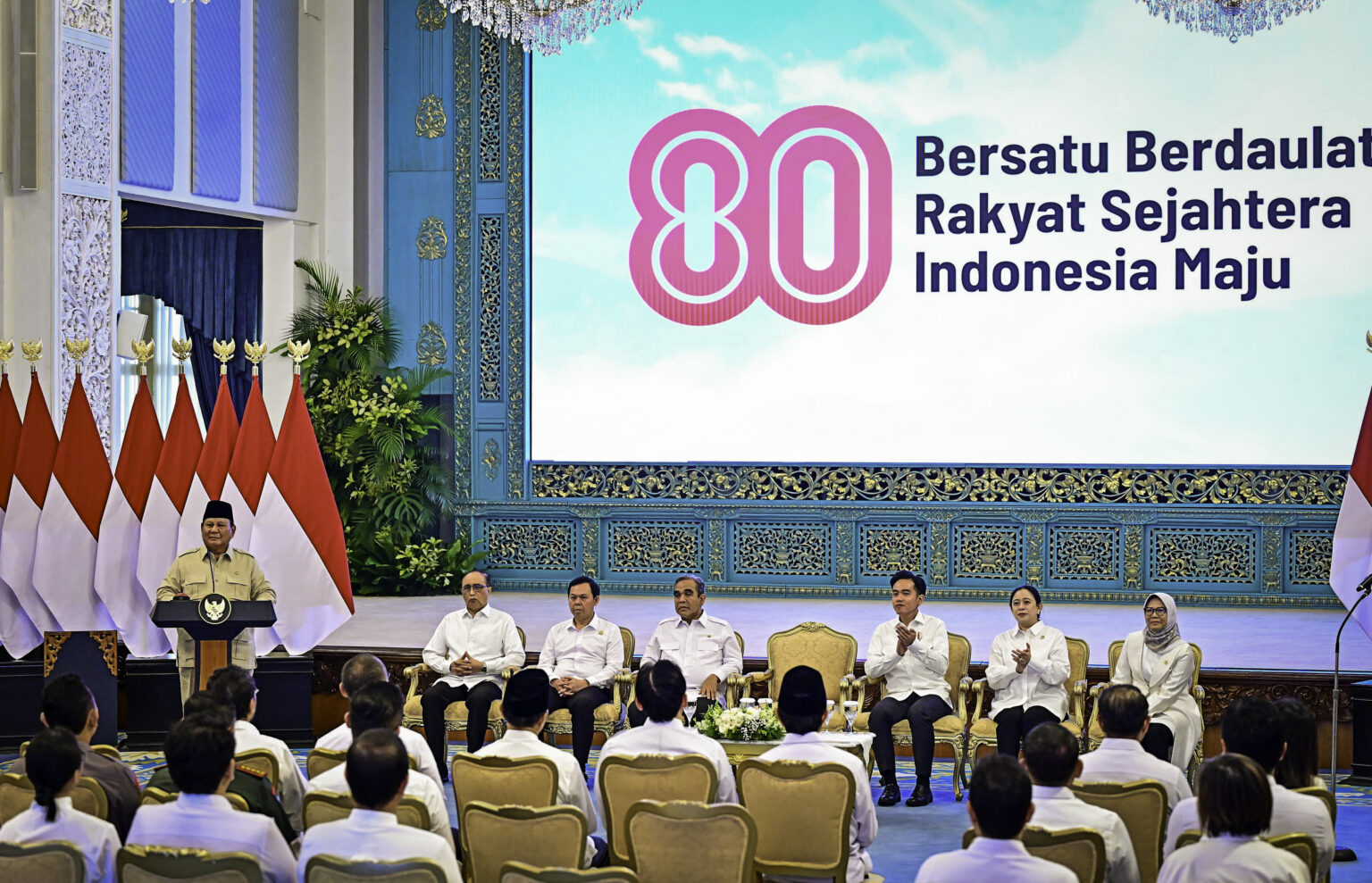 20250724 Logo dan Tema HUT Ke 80 Kemerdekaan RI Resmi Diluncurkan Bersatu Berdaulat untuk Indonesia Maju