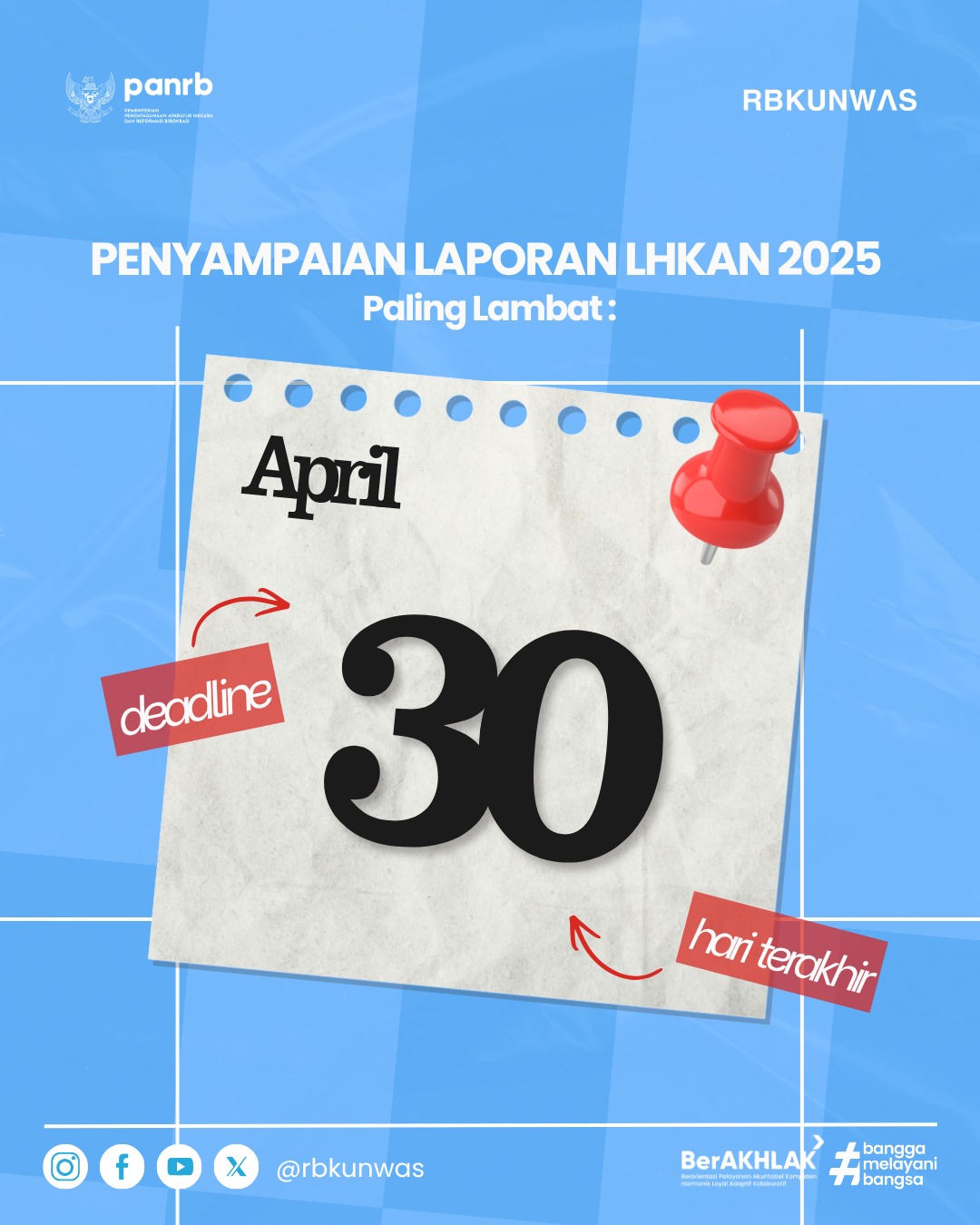 20260429 Batas Waktu Penyampaian LHKAN 2025 Tinggal Satu Hari Lagi