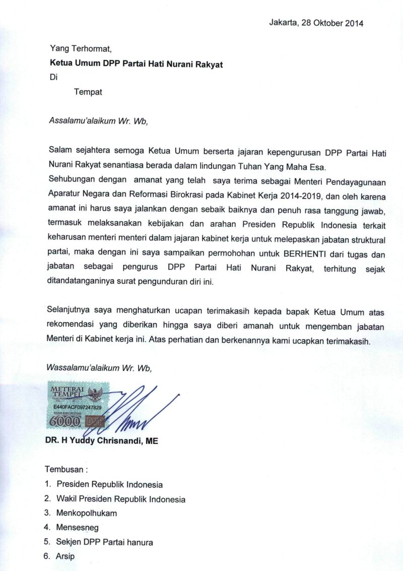 Contoh Surat Pengunduran Diri Jadi Ketua Detil Gambar Online