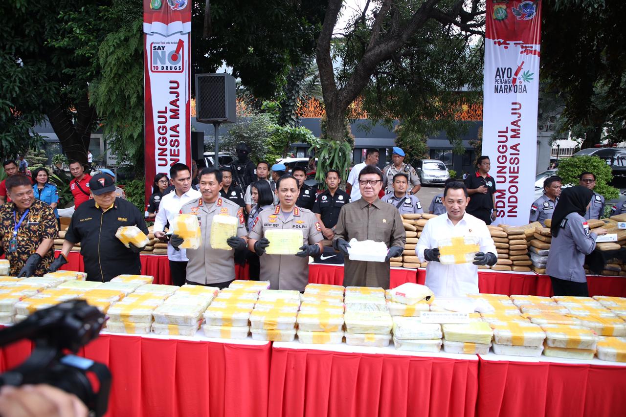 20200219 Pemusnahan Barang Bukti Hasil Ungkap Kasus Narkoba 10