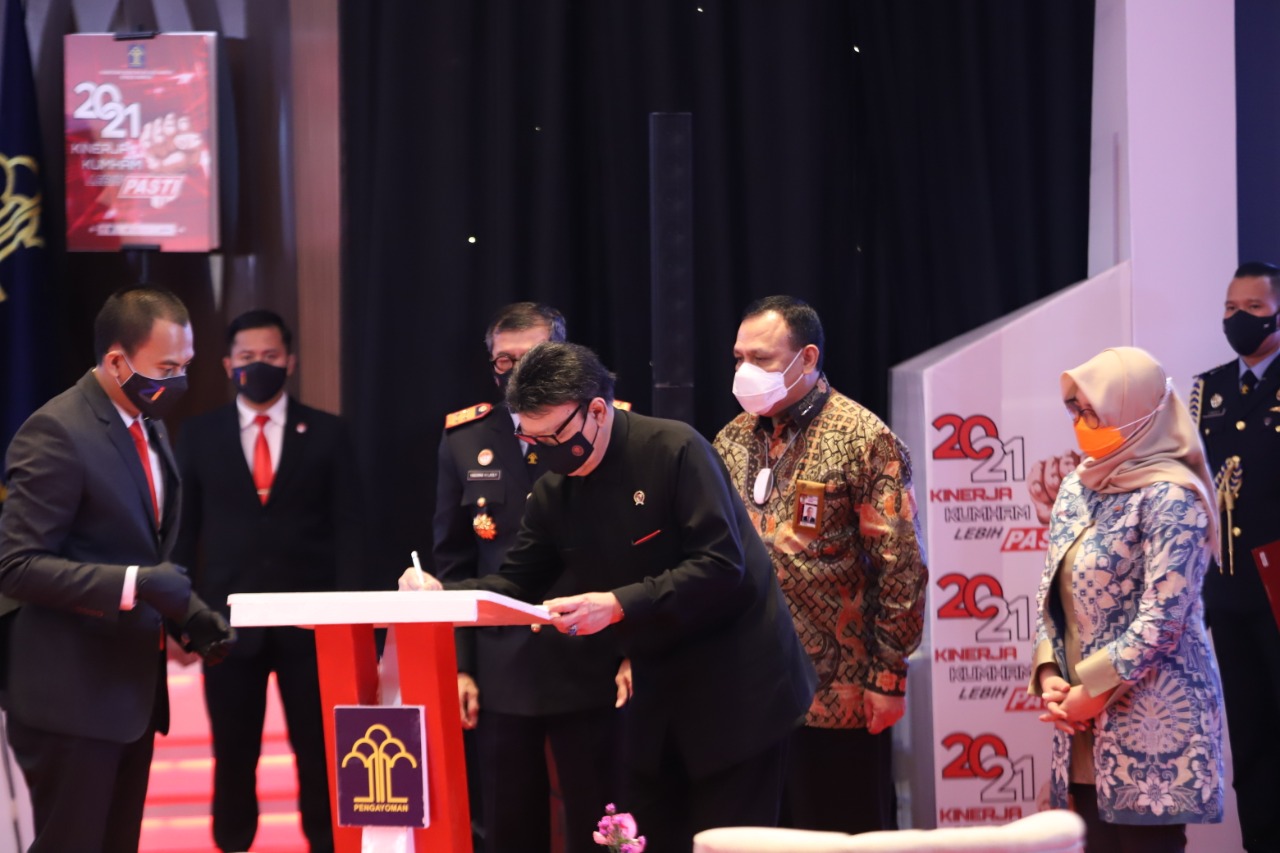 20210126 Deklarasi Janji Kinerja dan Pembangunan ZI Kementerian Hukum dan HAM 10