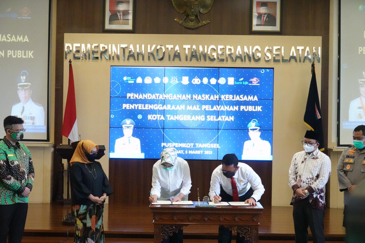 20210305 Penandatanganan Nota Kesepahaman Bersama Antara Pemkot Tangerang Selatan dengan Instansi Mitra MPP6