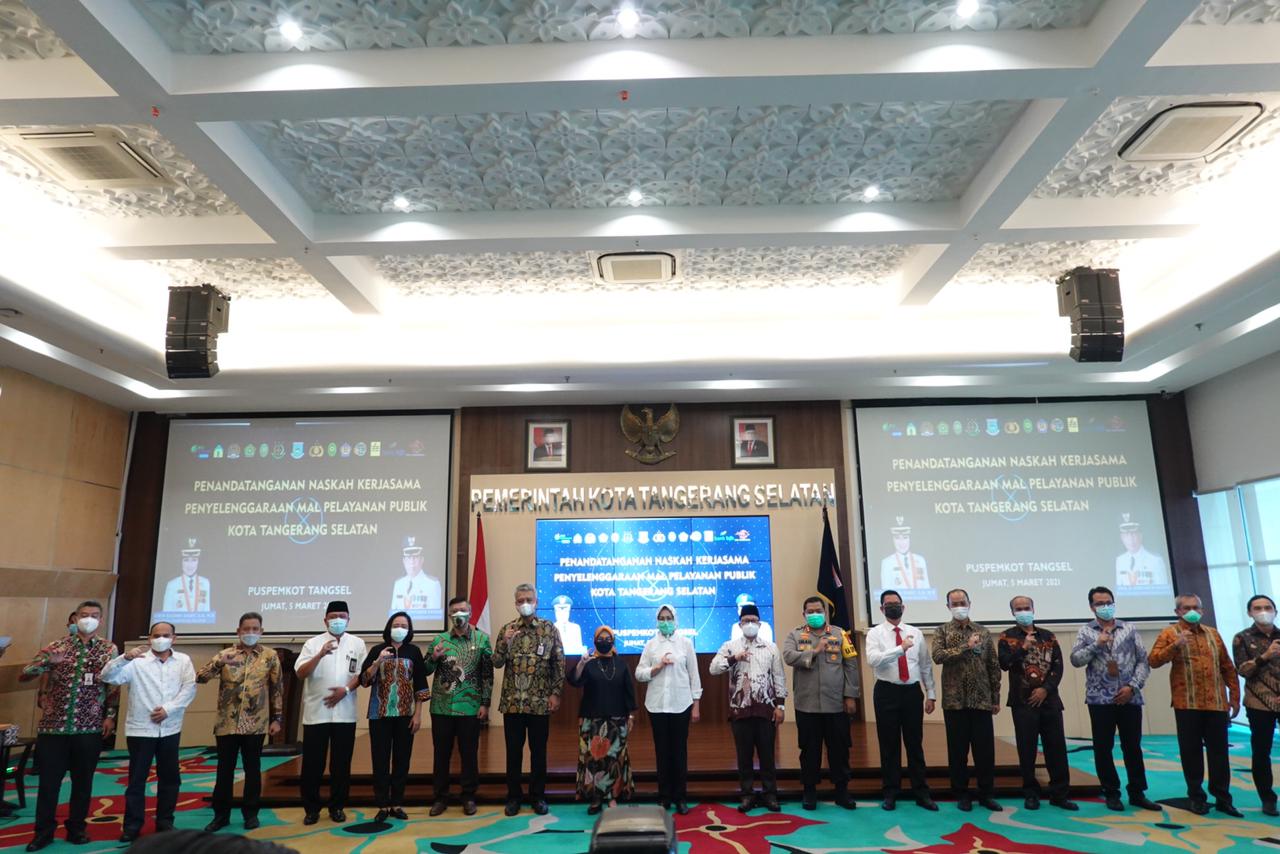 20210305 Penandatanganan Nota Kesepahaman Bersama Antara Pemkot Tangerang Selatan dengan Instansi Mitra MPP6