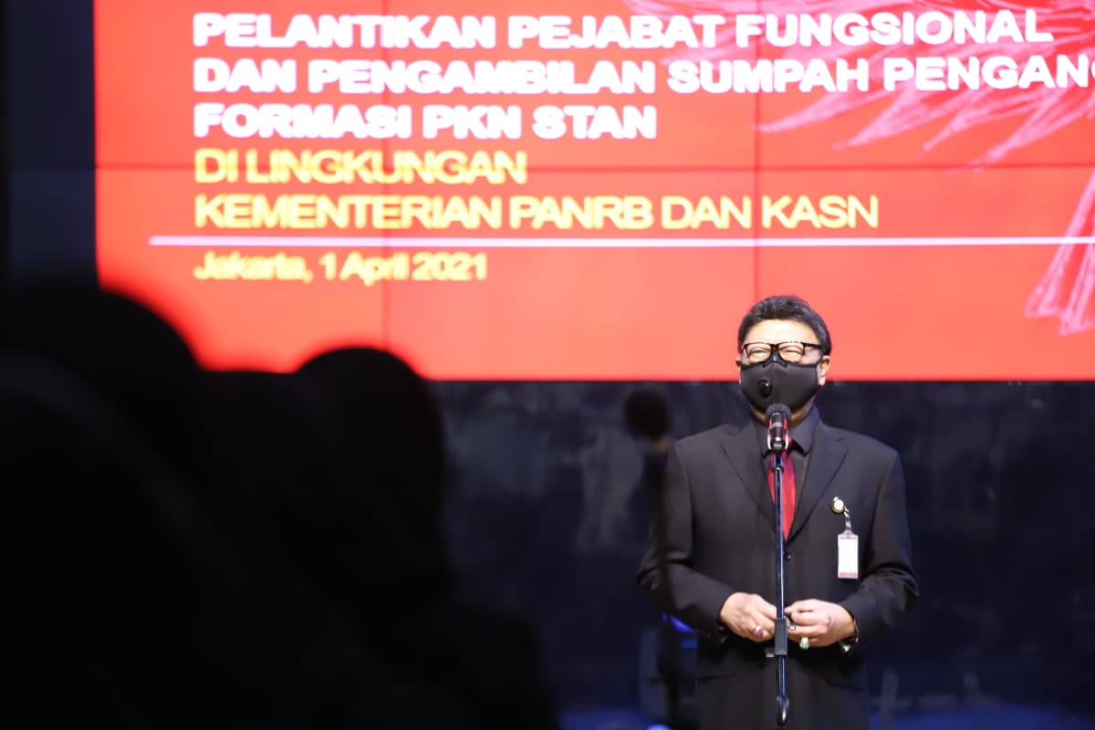 20210401 Pelantikan Pejabat Fungsional Kemenpan RB dan Pengambilan Sumpah Jabatan CPNS STAN Tahun 2019 Kemenpan RB dan KASN 11
