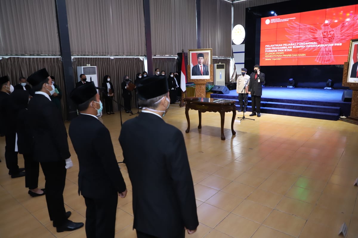 20210401 Pelantikan Pejabat Fungsional Kemenpan RB dan Pengambilan Sumpah Jabatan CPNS STAN Tahun 2019 Kemenpan RB dan KASN 7