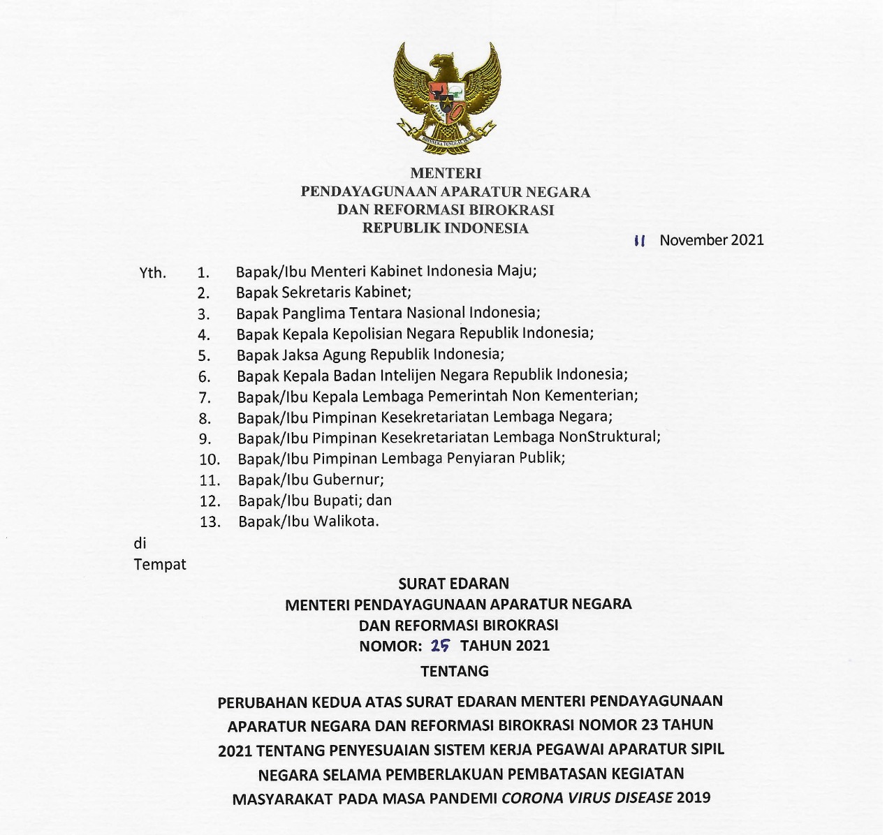 20211112 Sistem Kerja ASN Terbaru Ditetapkan 1