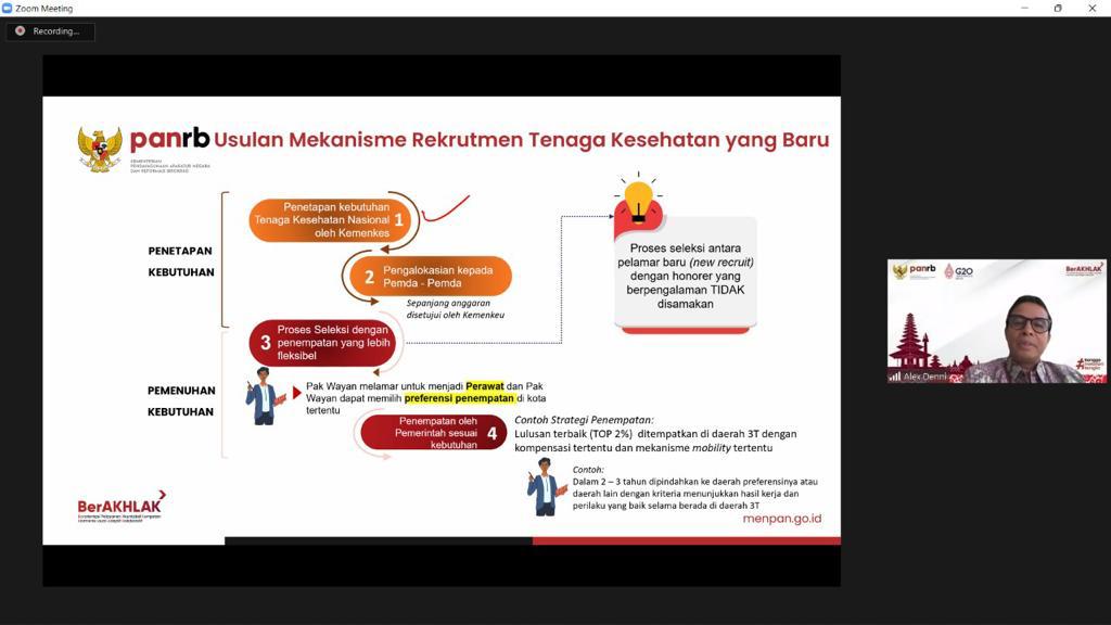 20220911 MENTERI SESMEN DEP SDM Aparatur Rapat Koordinasi Percepatan Pendataan Tenaga Non ASN Kesehatan 9