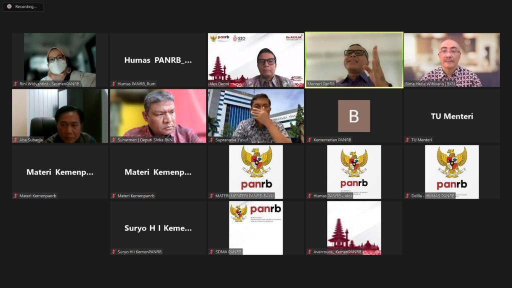 20220911 MENTERI SESMEN DEP SDM Aparatur Rapat Koordinasi Percepatan Pendataan Tenaga Non ASN Kesehatan 9