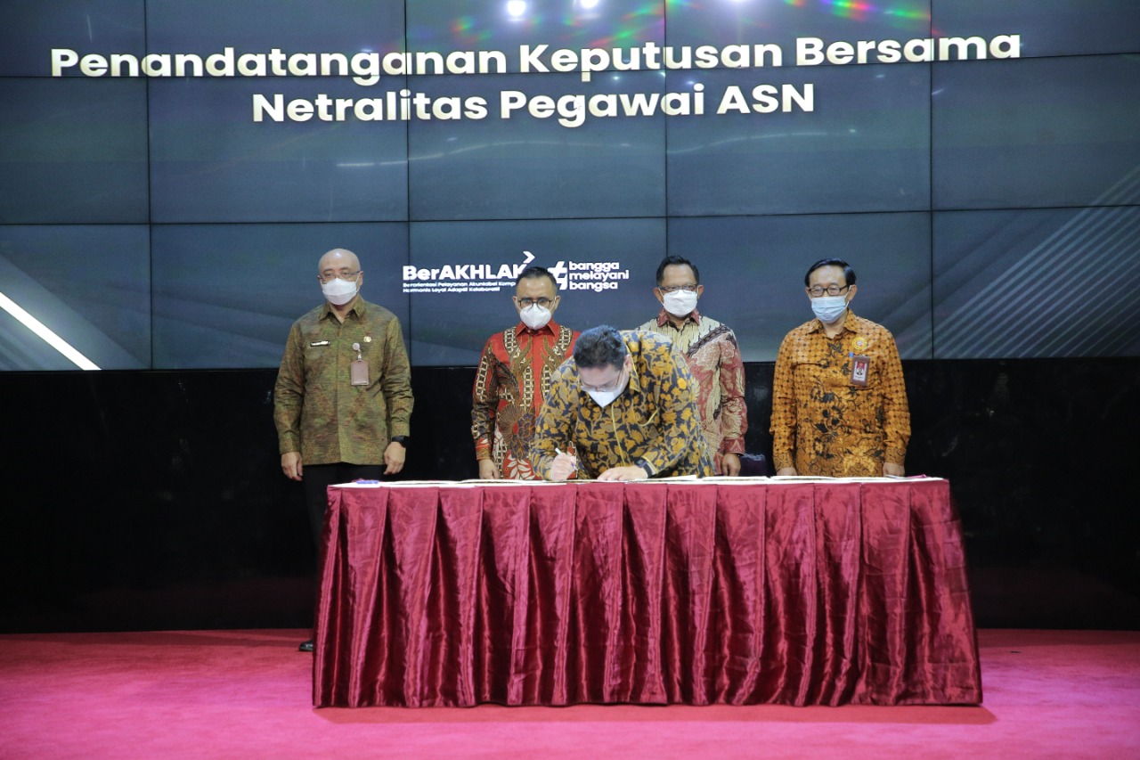 20220922 MENTERI Penandatanganan Kesepakatan Bersama Netralitas ASN 34