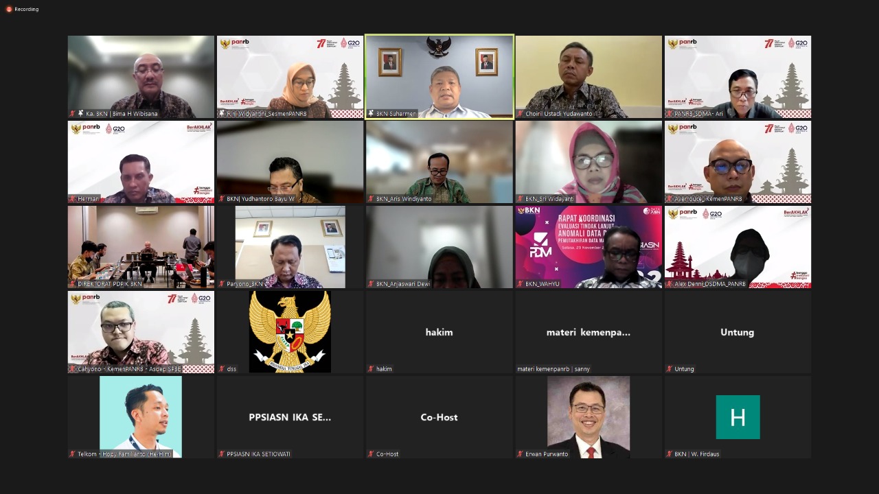 20221202 Rapat Tindak Lanjut Penyederhanaan Layanan Kepegawaian dengan BKN 7