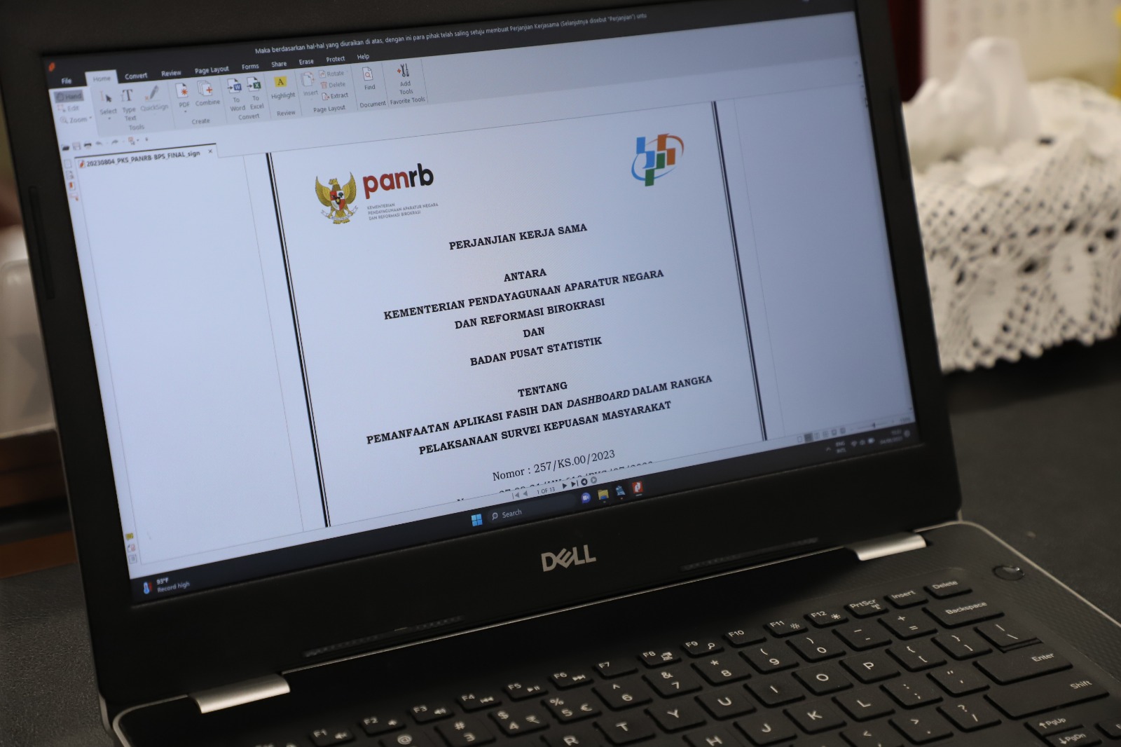 20230804 Penandatanganan PKS Pemanfaatan Aplikasi Fasih dan Dashboard SKM 8