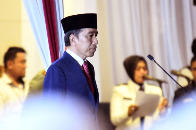 20231010 Presiden Jokowi Pimpin Upacara Parade Senja di Kementerian Pertahanan