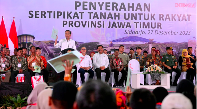 20231228 Presiden Jokowi Dorong Urusan Sertifikat Tanah Selesai pada Tahun Depan