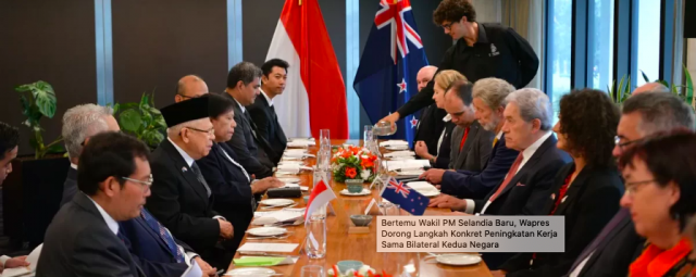 20240229 Bertemu Wakil PM Selandia Baru Wapres Dorong Langkah Konkret Peningkatan Kerja Sama Bilateral Kedua Negara