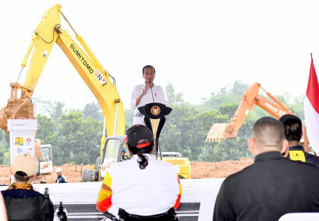 20240313 Presiden Jokowi Resmikan Awal Pembangunan Pusat Pelatihan Paralimpiade di Karanganyar
